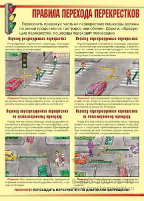 Уголок безопасности на дорогах 9 плакатов А3