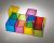 WPL KC2002 Кубики прозрачные "Кристалл Радуга " 16эл., 4 цвета, р-р кубика (5х*5х5см) 