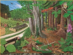 Магнитный плакат "Природное сообщество леса" с методическими рекомендациями.