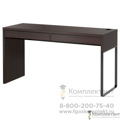 Письменный стол МИККЕ, черно-коричневый 142x50 см