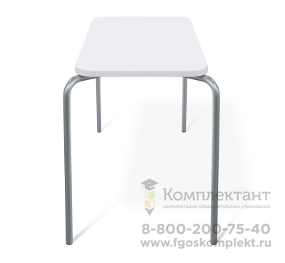 Школьный стол SHT-T35 120/50 белый / хром лак