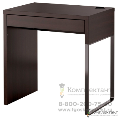 Письменный стол МИККЕ, черно-коричневый 73x50 см