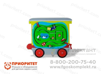 Бизиборд детский «Скорый поезд» (3 модуля) 